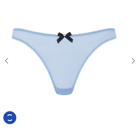 Agent Provocateur Yara Blue and Black Lace Trim Panties size 6 - Picture 5 of 5